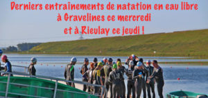 Le dernier avant Ardres…Derniers entraînements de natation en eau libre…