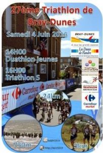 Les inscriptions pour le 27ème Triathlon de Bray Dunes du…