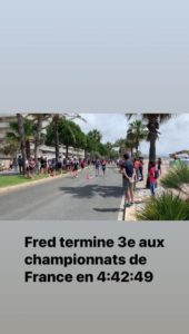 Fred termine 3e aux championnats de France de triathlon longue…