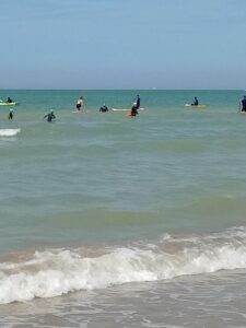 Ce dernier mercredi, entraînement nage en mer…