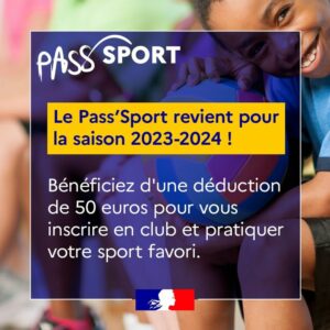 Le Pass’Sport est reconduit pour la saison 2023-2024 ! Il…